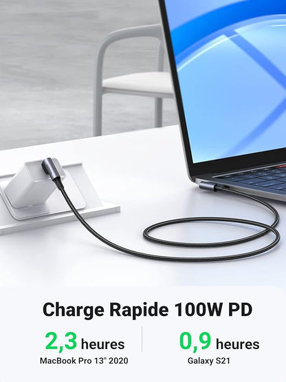 U-GREEN USB-C to USB-C Angled Cable
